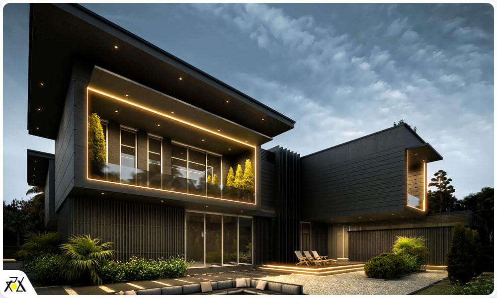 زیباترین نمای ساختمان ویلایی 